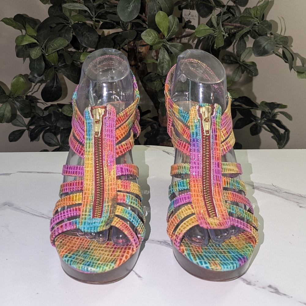 ❤️SALE❤️Vaneli Colorful Wedge Sandals - Picture 3 of 12